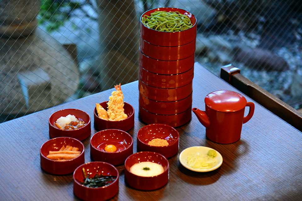 Match Soba and Tempura rice bowl set  JPY 2,200